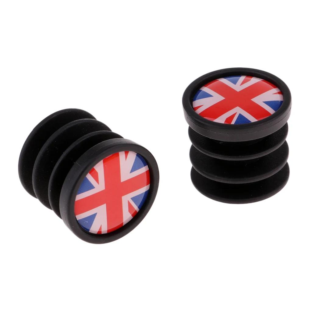 1 paire de bouchons d'extrémité de guidon de vélo, drapeau National, pour vtt, vélo de route, pièces