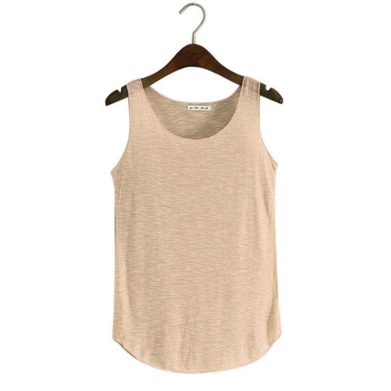 Couleur unie décontracté course T-Shirt pour les femmes col en U plage gilet été en vrac bambou coto