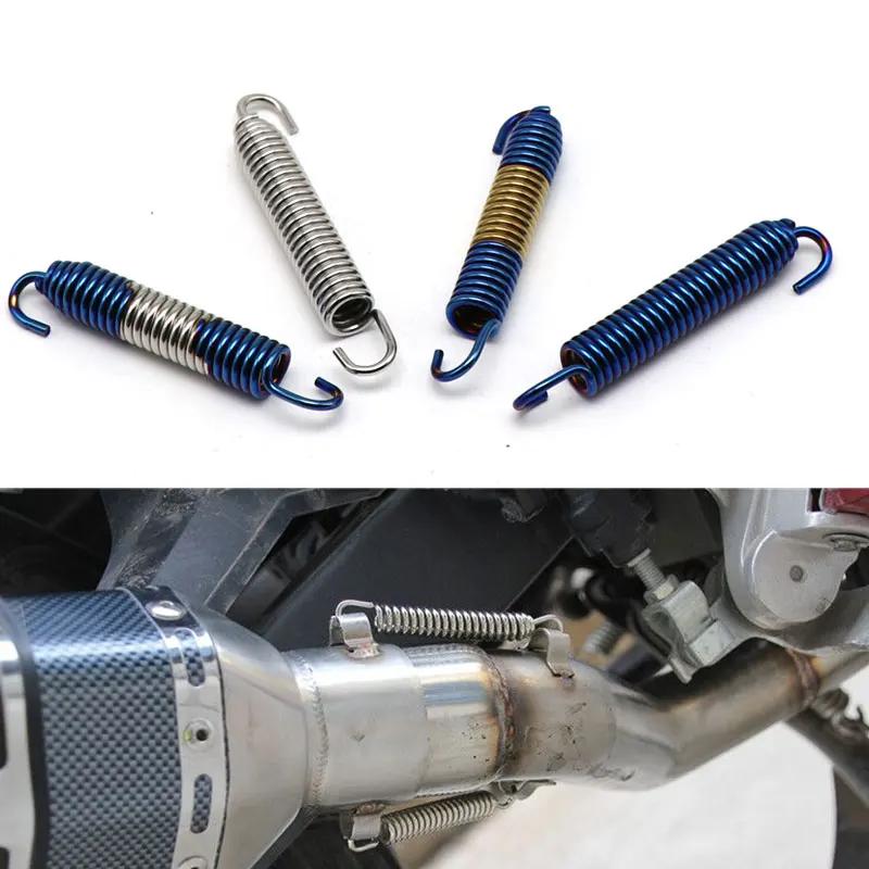 Sclmotos- 75mm 2 pièces crochets de ressort d'échappement de moto en acier inoxydable tuyau de liais