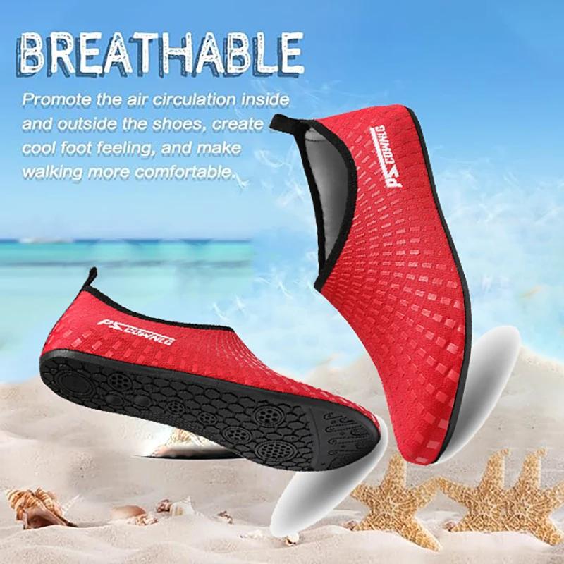 Chaussures de plongée femmes Aqua chaussures hommes plage natation Sport nautique chaussettes pieds