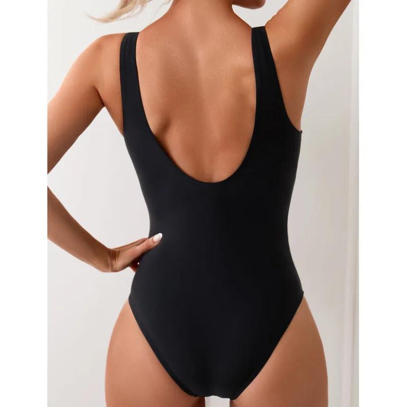 Maillot de bain une pièce push-up fermé femme 2026 - Body natation piscine sexy été baigneur vêtements