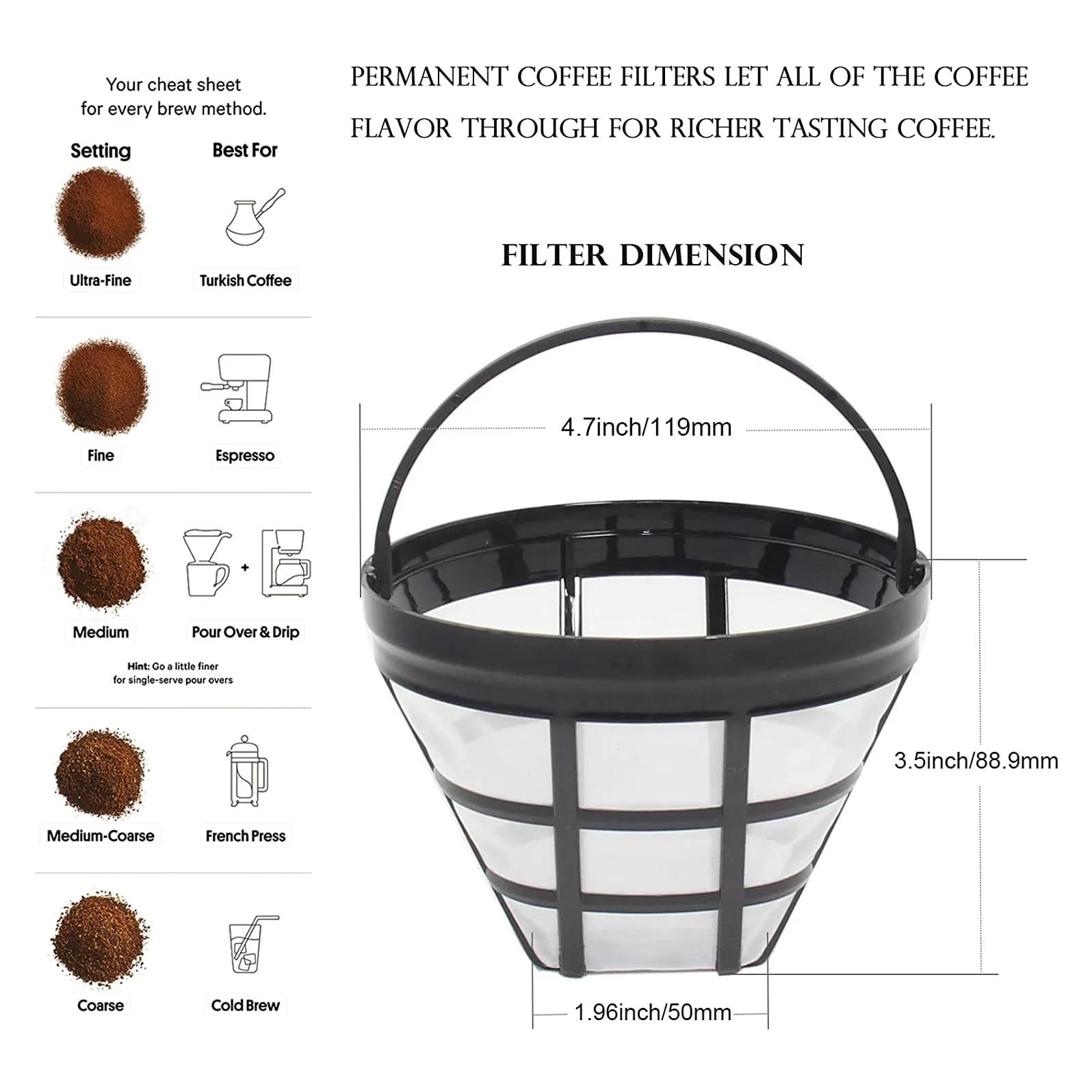 Filtre réutilisable pour machine à café Cuisinart Ninja Pound, panier goutte à goutte, convient à la