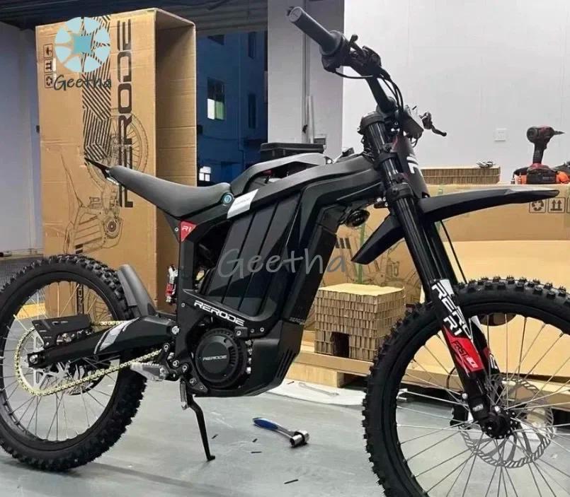 Moto électrique tout-terrain légère 72V 88km/h 8000W, moto de cross électrique pour adultes, batteri