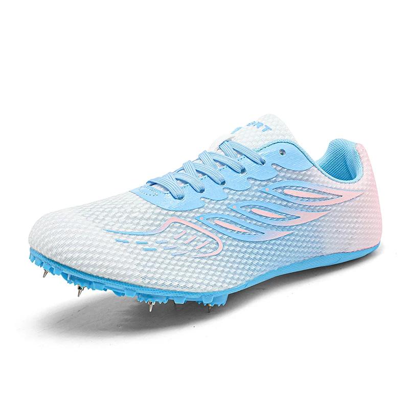 Chaussures d'athlétisme à pointes pour hommes et femmes, chaussures de course pour garçons et filles