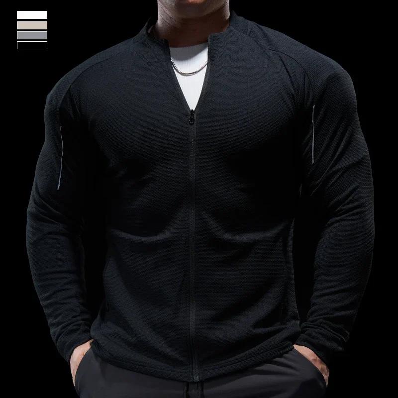 Vestes de sport à manches longues pour hommes, vêtements de sport de plein air, combinaisons de gym,