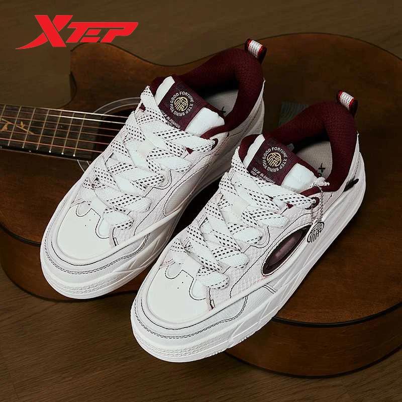 Chaussures de skate Xtep pour femme - Baskets rétro légères et respirantes avec semelle rehaussée Printemps 2025