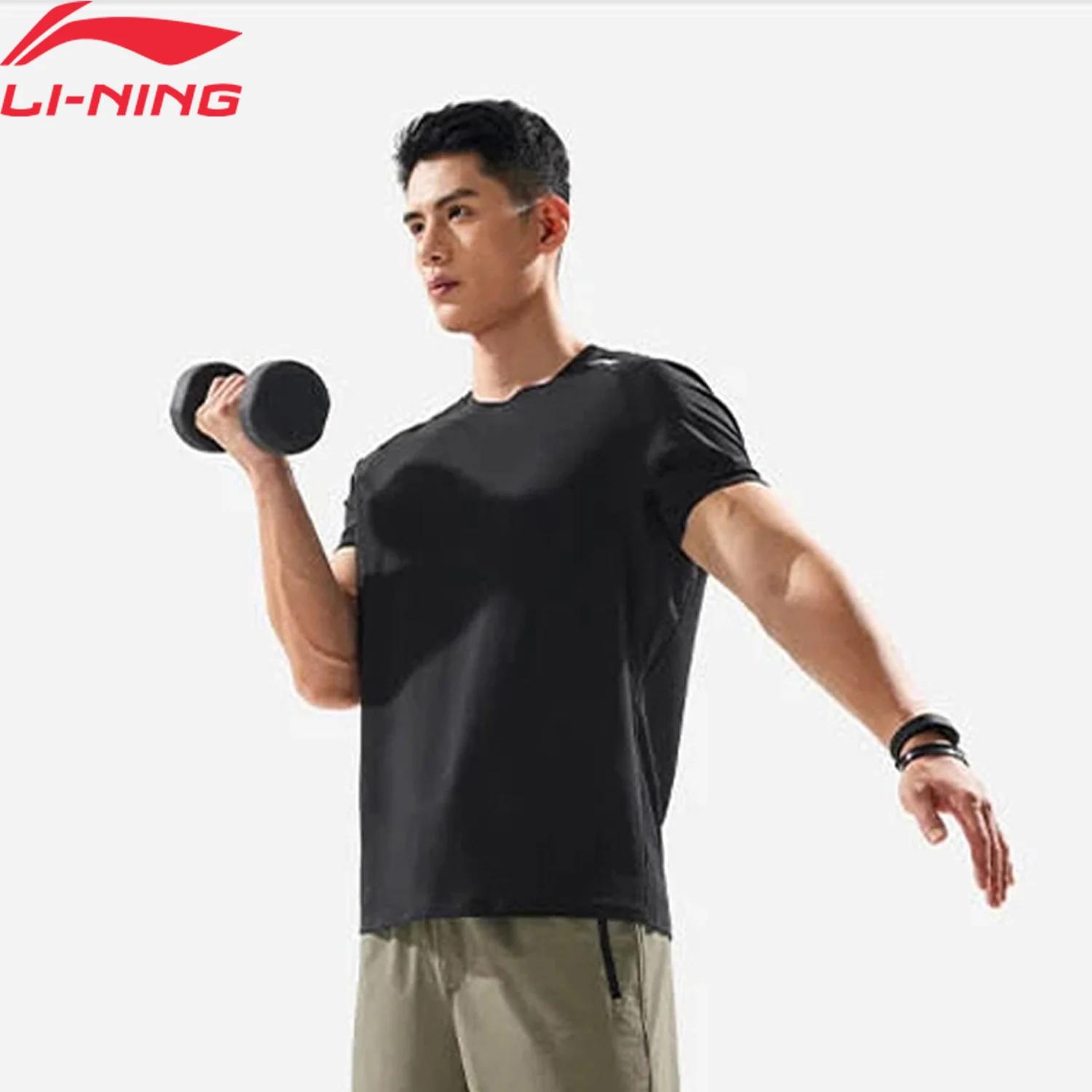 Li-ning T-shirt d'entraînement pour hommes LN BACTERIA PROOF Reguler Fit 86% Polyester 14% élasthann