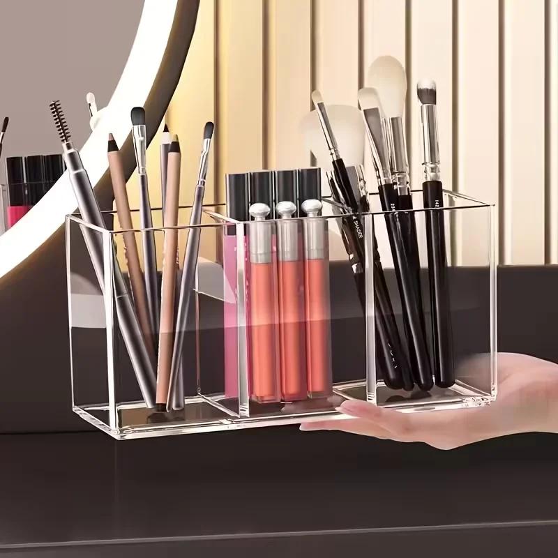 Rouge à lèvres Transparent maquillage cosmétique acrylique pinceau de maquillage outil boîte de rang