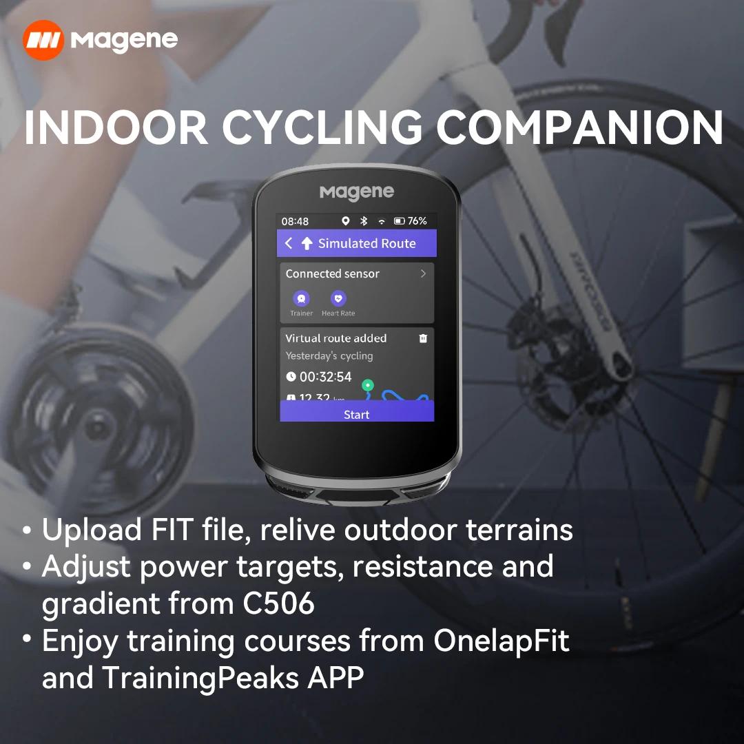 Magene-Ordinateur de vélo GPS Snowboard, navigation WiFi, compteur de vitesse, écran tactile, VTT, r