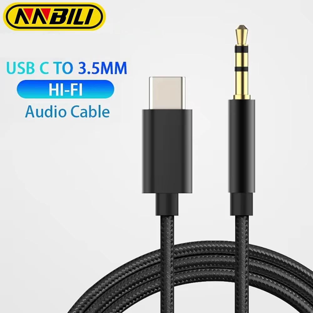 NNBILI-Câble auxiliaire USB Type-C vers Jack 3.5mm, adaptateur audio pour haut-parleur de voiture, t