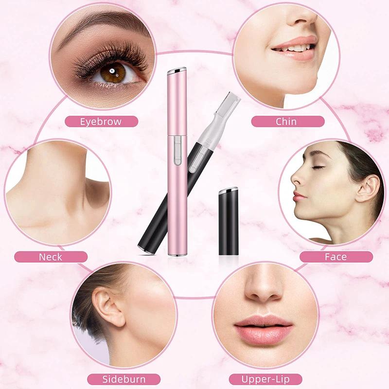 Tondeuse Mini rasoir électrique pour sourcils, épilateur pour le visage et le cou, flou, lèvres, cor