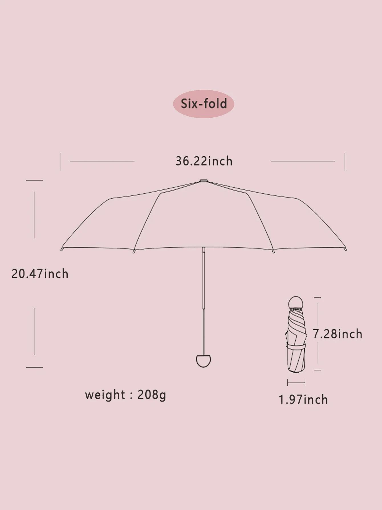 Parapluie à capsules Portable ultraléger et Compact, Protection UV, Mini parapluie à cinq volets