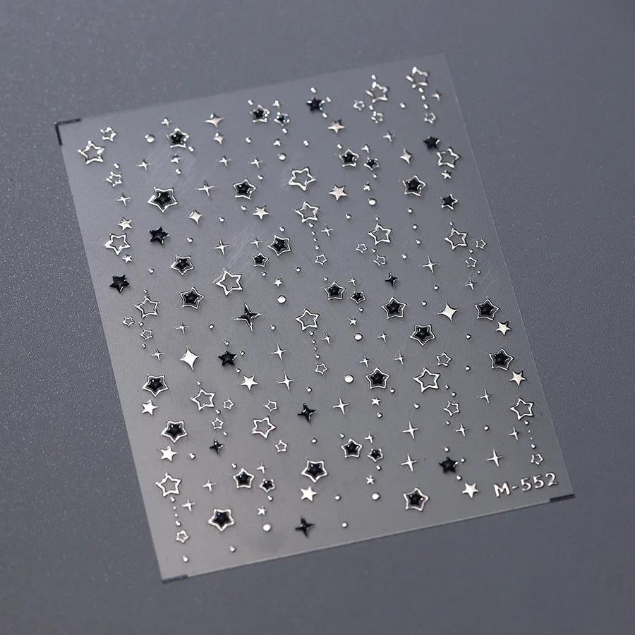 Autocollant pour ongles bronzants, adhésif Transparent sur le dos, pour Nail Art, Cool, étoile à cin