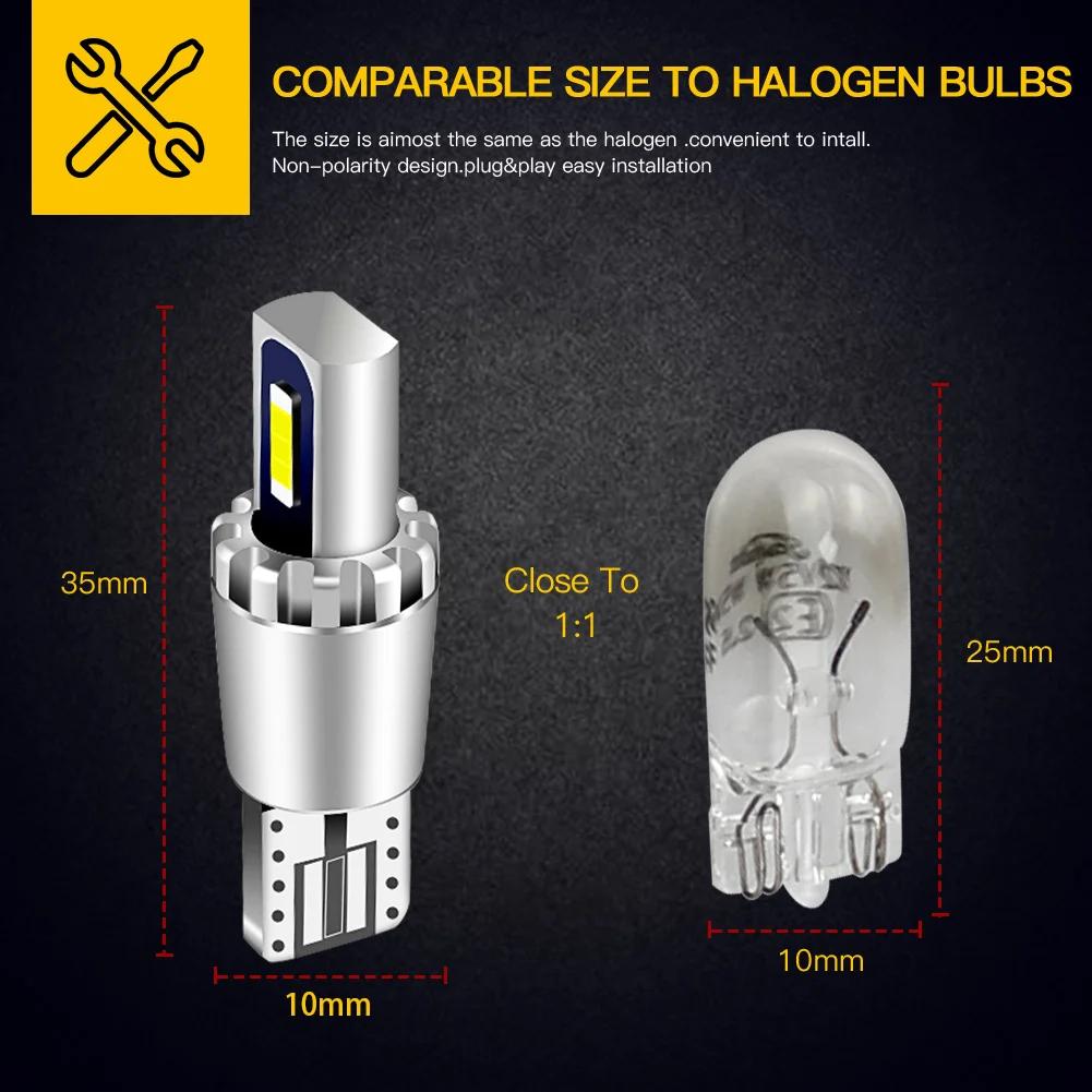 2 ampoules de stationnement LED W5W T10 pour Mini Cooper R50 R53 F55 F56 R56 F54 R55 F57 R52 R57 R60