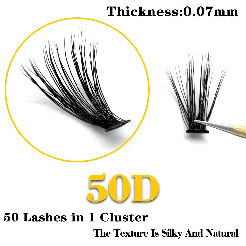20D/30D/40D/50D 60 paquets Extension de cils de vison naturel 3D Volume russe faux cils outils de ma