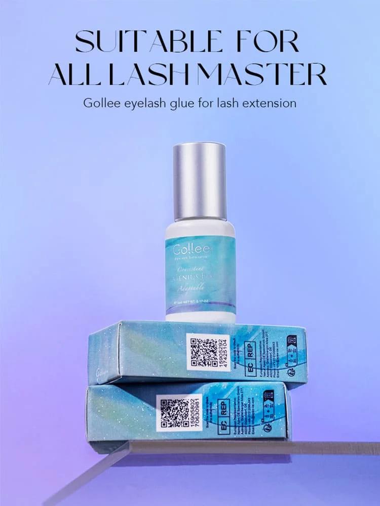 Gollee – adhésif Genius Fix, premier colle pour extensions de cils, tous temps au monde, réglage rap