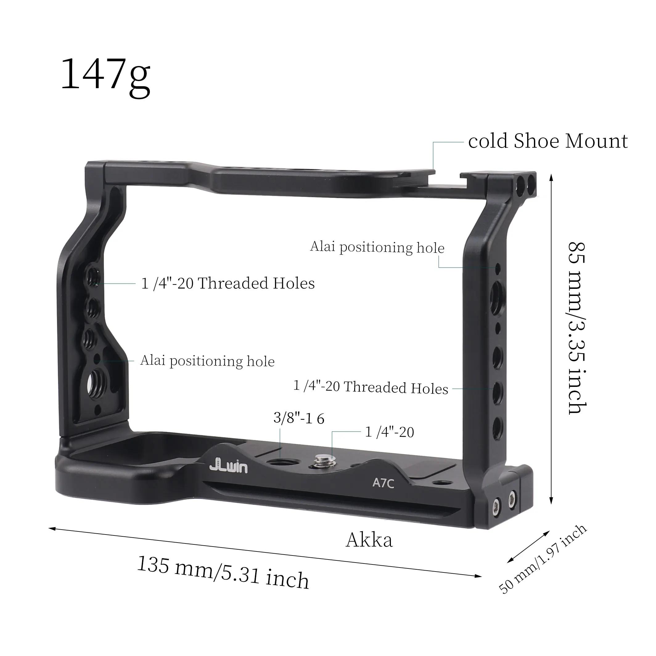 JLwin kit de Cage de caméra extension de protection du corps cage complète adapté pour Sony A7C Cage