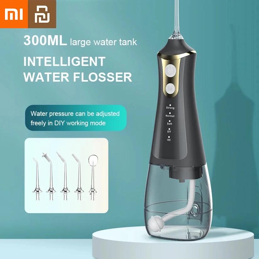 Irrigateur dentaire Xiaomi, mode DIY, 5 jets, irrigateur à eau, nettoyage buccal, machine à laver la