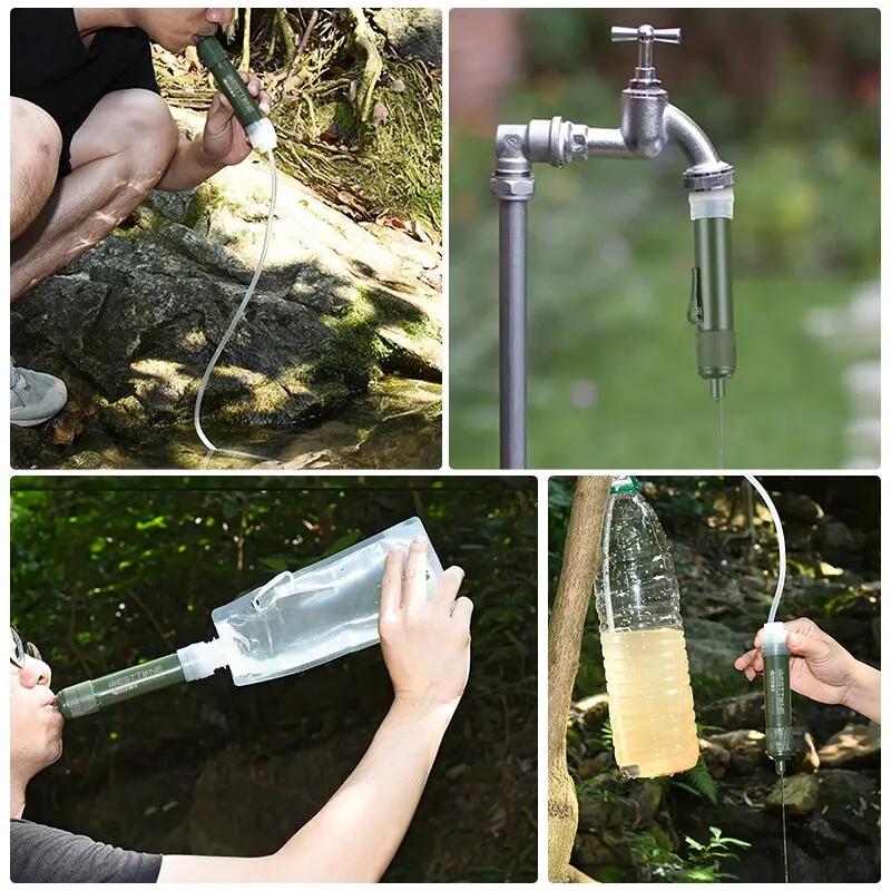 TUP ensemble de paille en plein air mini filtre purificateur d'eau de purification de survivre ou de