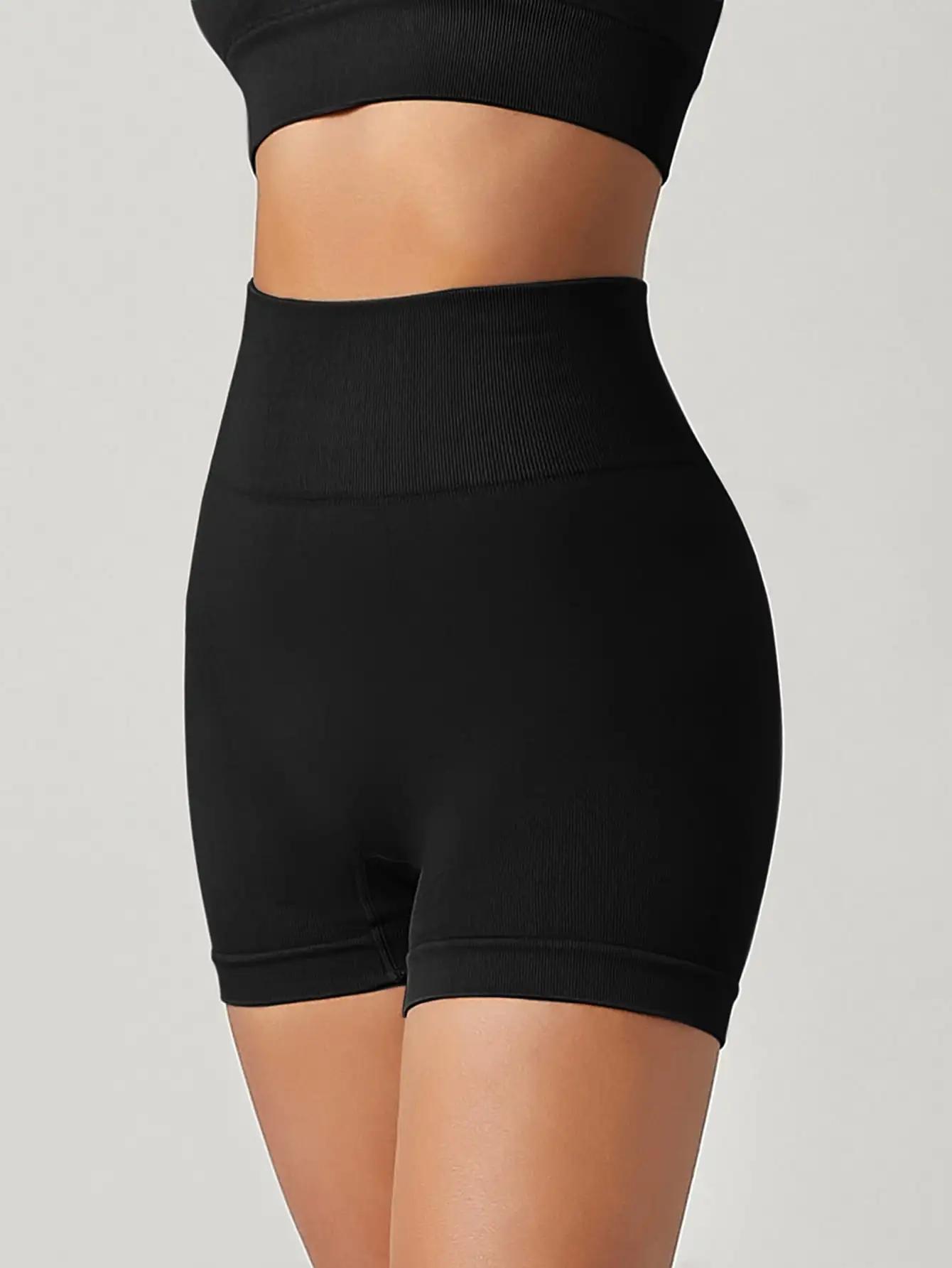 Shorts fitness moulants femme taille haute cyclisme yoga sans lignes maladroites nouveau