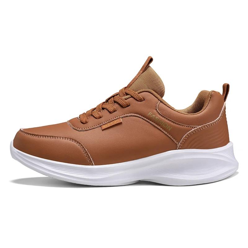 Baskets marron pour hommes printemps chaussures de sport de course en plein air hommes baskets à pla
