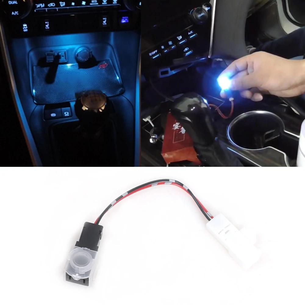 Boîte de rangement de gobelet d'eau intérieur de voiture à LED, escales de lampe, lumière décorative