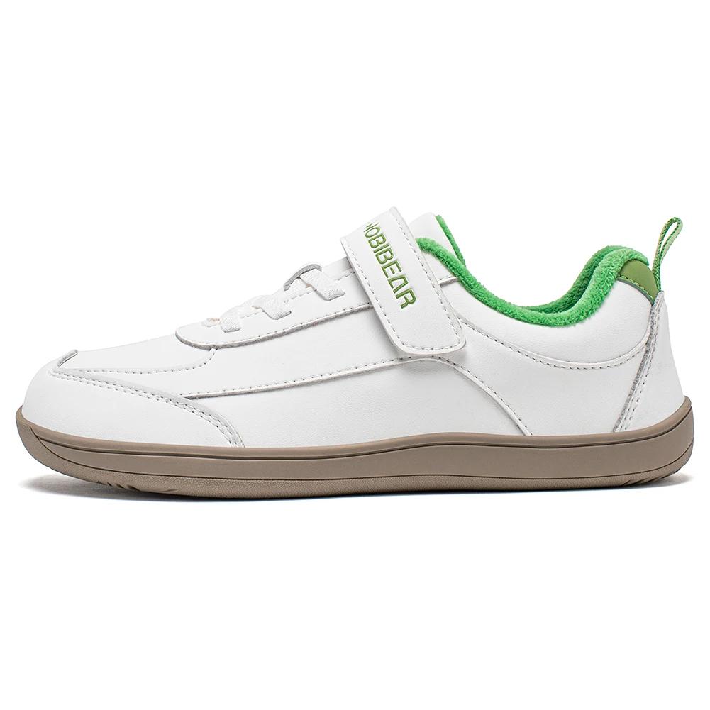 HOBIBEAR enfants fausse fourrure doublé pieds nus chaussures hiver large orteil boîte en cuir artifi