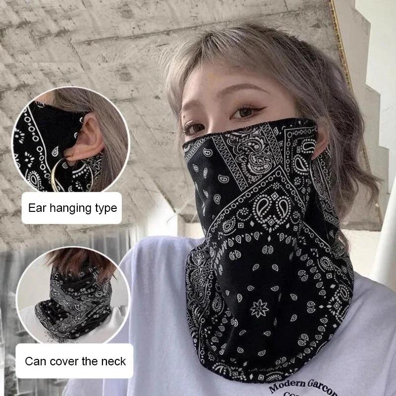 Masque de protection solaire Punk pour hommes et femmes, écharpe d'oreille, visage, cou, protection