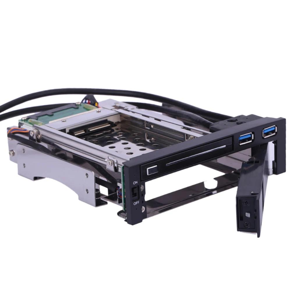 Double baie 3.5 "2.5" SATA III disque dur HDD et SSD plateau Caddy interne Mobile support boîtier St