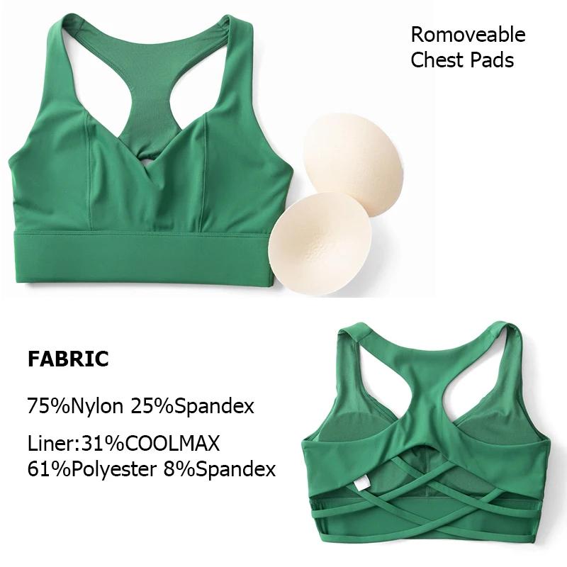 Soutien-gorge de sport femme extensible doux push-up haute performance Yoga gym