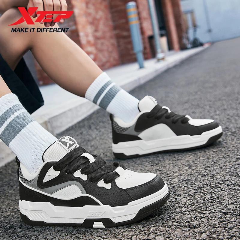 Xtep chaussures de skateboard hommes 2025 printemps et automne semelle épaisse respirant polyvalent