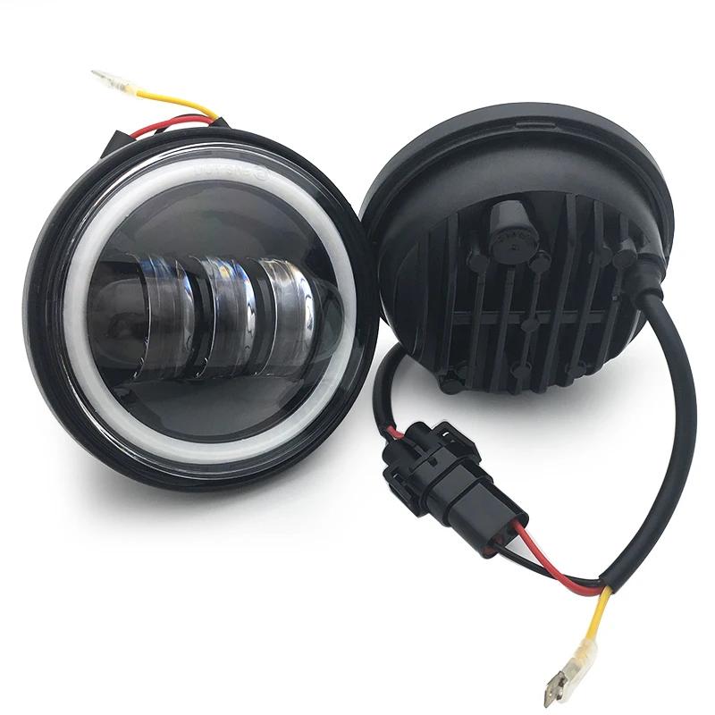 2 pièces 30W 4.5 pouces Moto Led antibrouillard 6000K DRL Led phare pour Harley Moto Moto ampoule d'