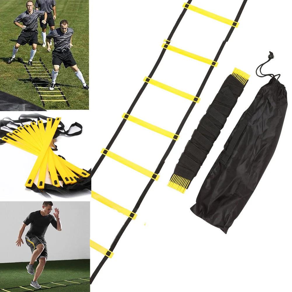 Échelles d'entraînement en nylon avec sangles, escalier agile, vitesse d'agilité, fitness, football,