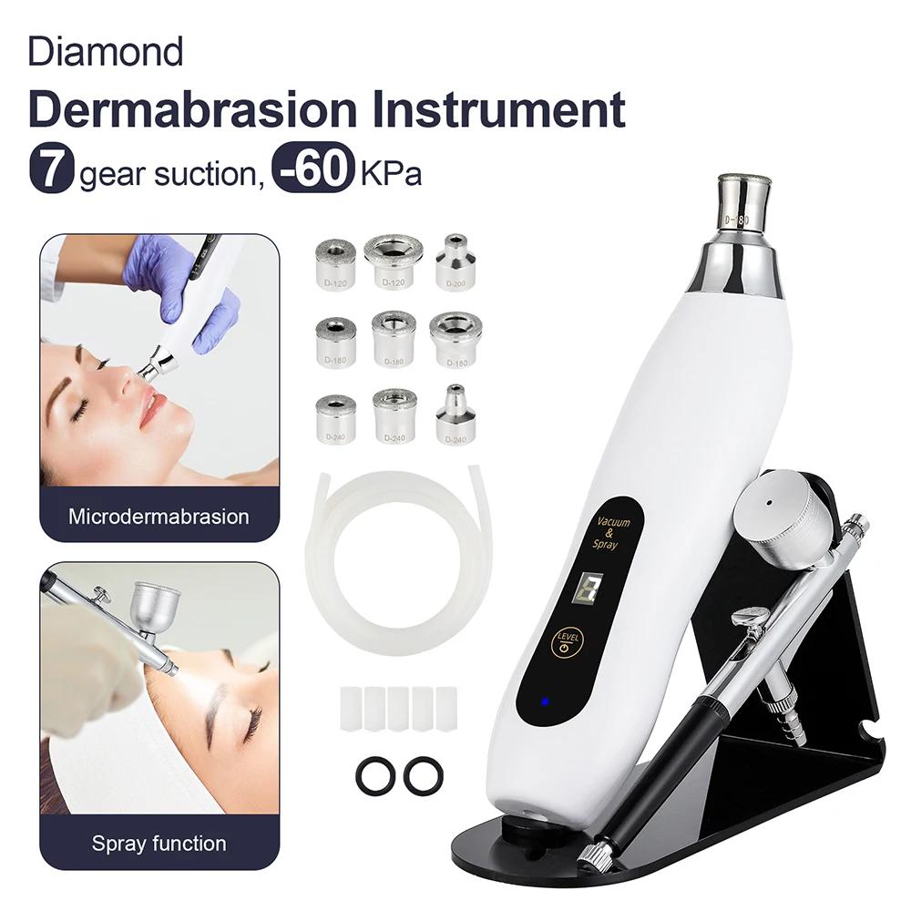 Machine portative d'épluchage du visage de Microdermabrasion de diamant hydratant aérographe Exfolia