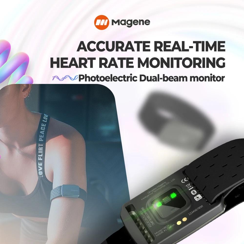 Magene moniteur de brassard de fréquence cardiaque double Mode Bluetooth ANT H803 capteur bras drago
