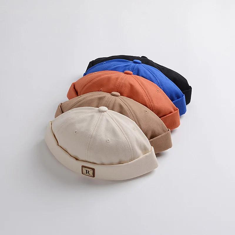 Casquette sans bord unie pour bébé, style Docker Hip Hop, Melon, Landlord, Bonnet, pour garçons et f