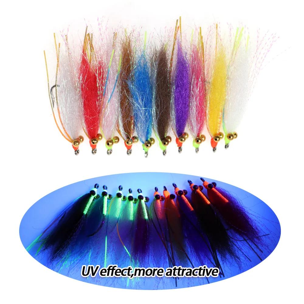 LIONRIVER fou Charlie mouche crochet en acier au carbone coulant rapide pêche mouches bar truite eau