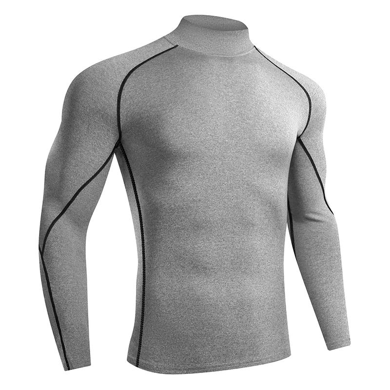 T-shirt compression hommes séchage rapide - Haut fitness musculation gym rashgard manches longues