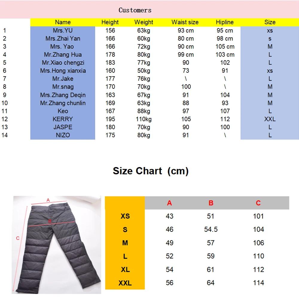 Kamperbox Pantalons en duvet Pantalons pour hommes, Pantalons d'hiver Pantalons d'hiver de randonnée