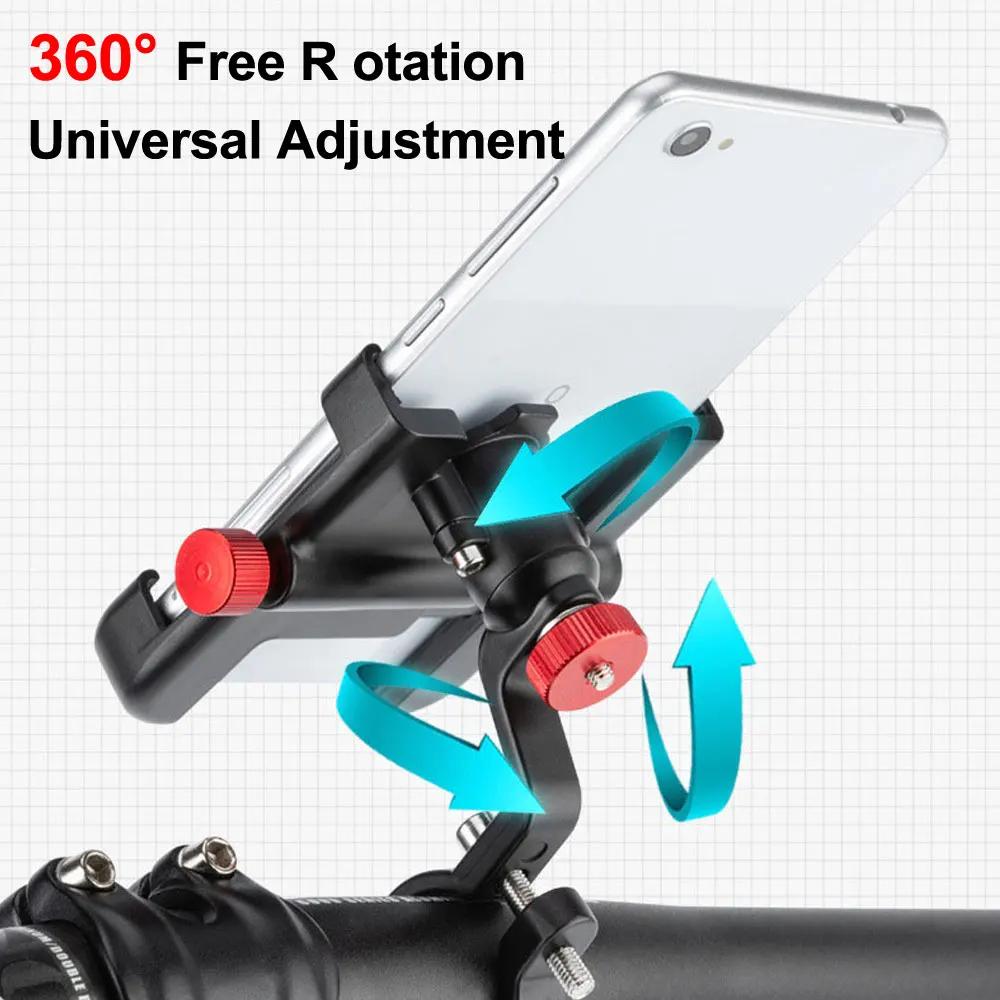 NEWBOLER vtt support de téléphone support de vélo 360 ° rotatif en aluminium réglable vélo support d
