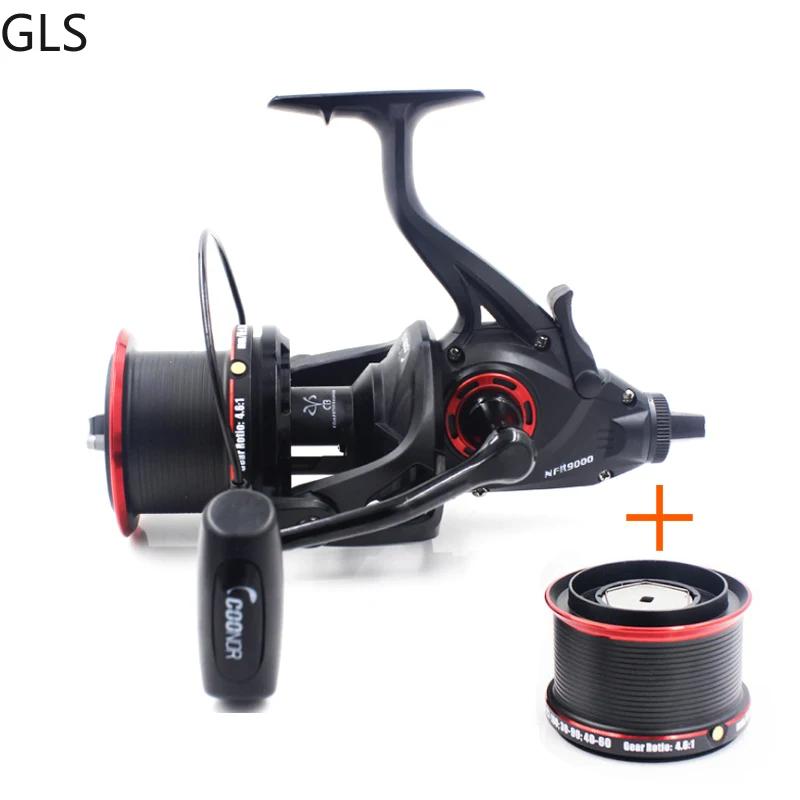 Moulinet de pêche à grande vitesse avec bobine en métal de rechange, série NFR 2024 + 9000, 12 + 1BB