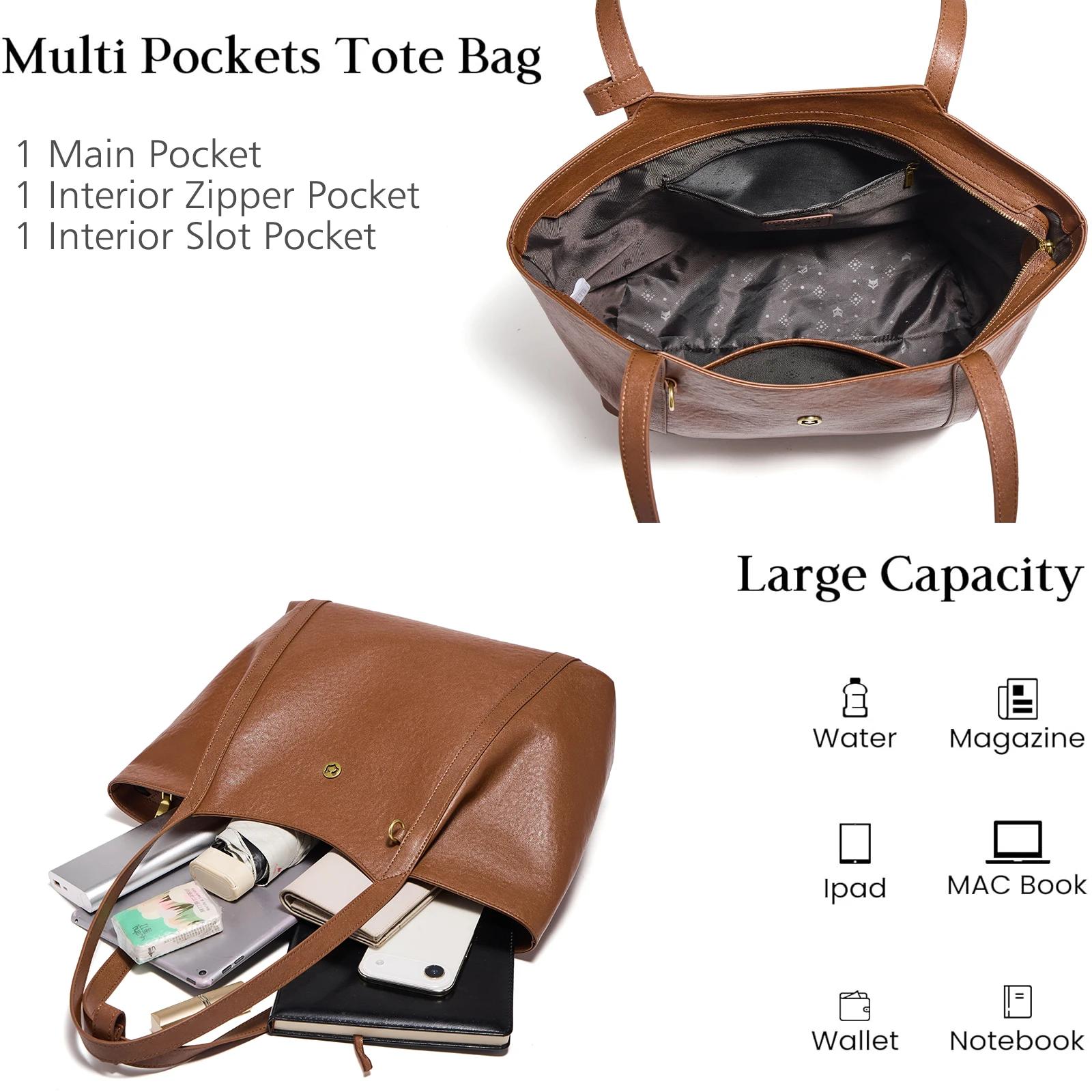 FOXER Sac fourre-tout tendance printemps pour femme, sac à bandoulière en cuir véritable léger pour