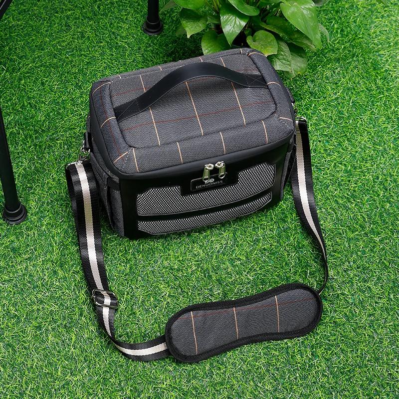 DENUONISS nouveau sac isolé à carreaux sac froid Double isolation sac à déjeuner en maille de grande