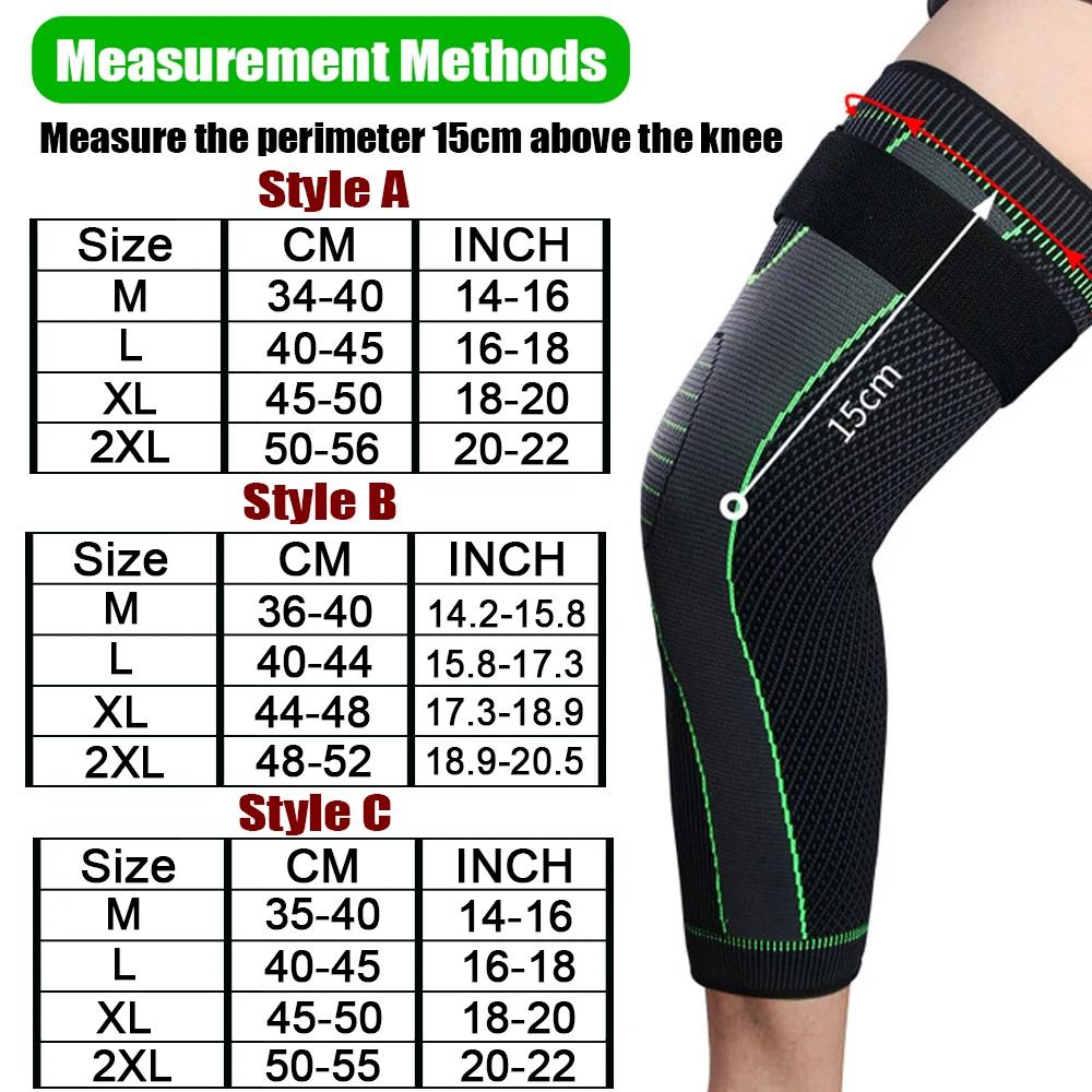 Manchons de Compression de jambe complète, 1 paire, genouillères, protection de soutien pour l'halté