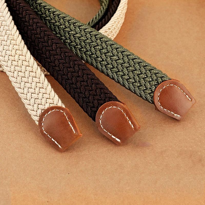 Ceinture tissée élastique et élastique pour femmes en une seule tenue, ceinture en jean décontractée