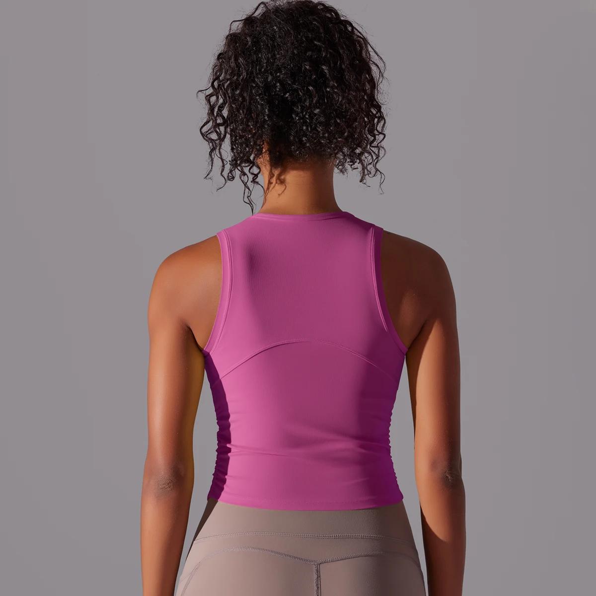 Double face épissage Yoga débardeur stéréoscopique gymnastique formation sous-vêtements de sport cou