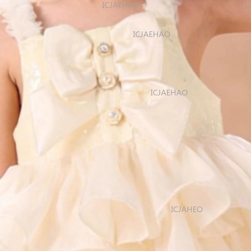 Robe de princesse pour filles 2026, nouvelle collection été, tenue de soirée sans manches pour enfan