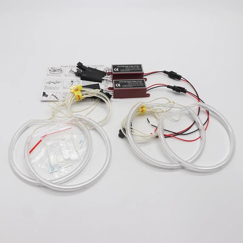 Lumière de jour ultra lumineuse CCFL Angel Demon Eyes, kit d'anneaux blancs pour BMW Série 3 E46 SIO