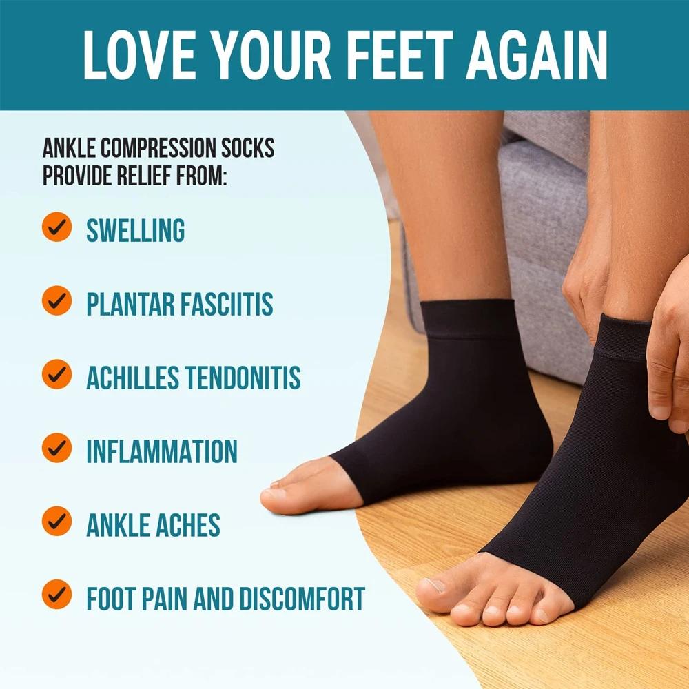 Chaussettes de neuropathie pour femmes et hommes, 1 paire de chaussettes de compression apaisantes p