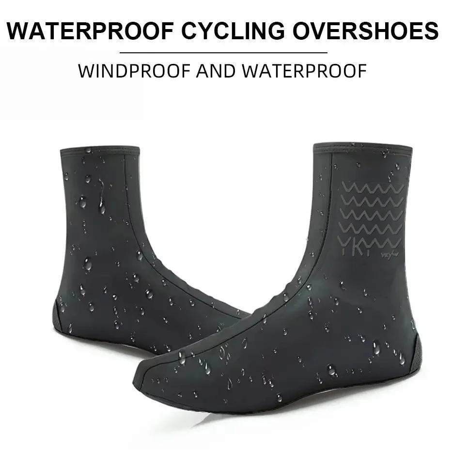 Ykywbike-Couvre-chaussures de cyclisme imperméables, couvre-chaussures de vélo, coupe-vent, VTT, pro